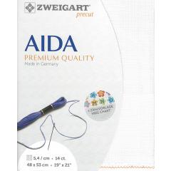 Zweigart Stern-Aida 14ct - Farbe 100 weiß (Precut 48x53 cm)