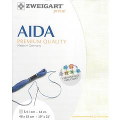 Zweigart Aida Precut 14ct - 48x53 cm Farbe 1019 Vintage tee