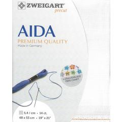 Zweigart Stern-Aida 14ct - Farbe 101 naturweiß (Precut 48x53 cm)