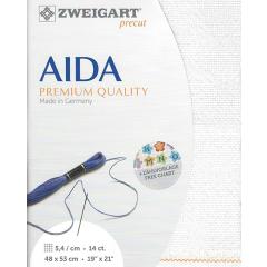 Zweigart Stern-Aida 14ct - Farbe 11 weiß-irisee (Precut 48x53 cm)