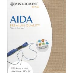 Zweigart Stern-Aida 14ct - Farbe 3009 vintage milchkaffee (Precut 48x53 cm)