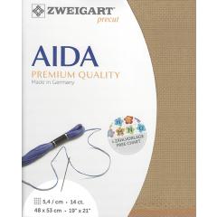 Zweigart Aida Precut 14ct - 48x53 cm Farbe 300 dunkelsand