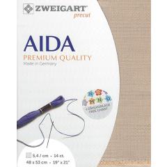 Zweigart Stern-Aida 14ct - Farbe 3021 nougat (Precut 48x53 cm)