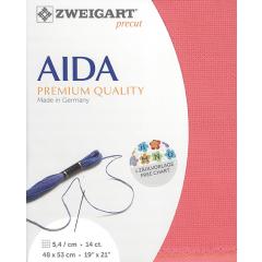 Zweigart Aida Precut 14ct - 48x53 cm Farbe 4018 koralle