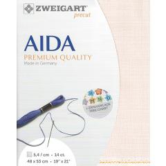 Zweigart Stern-Aida 14ct - Farbe 4110 rose (Precut 48x53 cm)