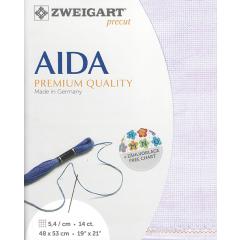 Zweigart Aida Precut 14ct - 48x53 cm Farbe 5059 Vintage flieder