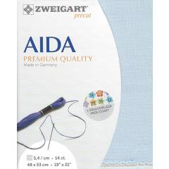 Zweigart Aida Precut 14ct - 48x53 cm Farbe 5130 eisblau