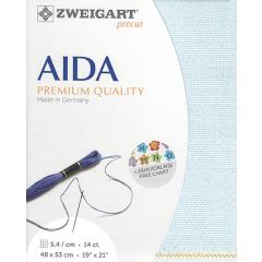 Zweigart Aida Precut 14ct - 48x53 cm Farbe 5169 mint-iriseé