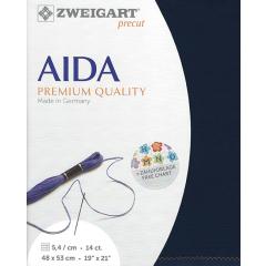 Zweigart Stern-Aida 14ct - Farbe 589 dunkelblau (Precut 48x53 cm)