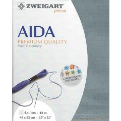 Zweigart Stern-Aida 14ct - Farbe 594 taubenblau (Precut 48x53 cm)