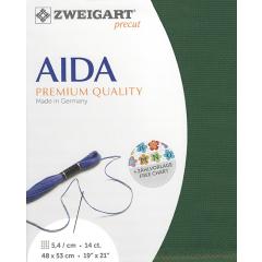 Zweigart Aida Precut 14ct - 48x53 cm Farbe 6037 grün