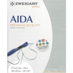 Zweigart Aida Precut 14ct - 48x53 cm Farbe 718 hellgrau