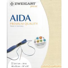 Zweigart Aida Precut 14ct - 48x53 cm Farbe 770 platin