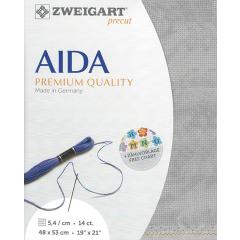 Zweigart Stern-Aida 14ct - Farbe 7729 vintage grau (Precut 48x53 cm)
