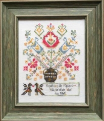Stickvorlage Rosewood Manor Designs - Friends Are Like Flowers w/threads