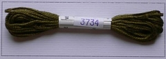 Soie dAlger Seidenstickgarn - Farbe 3734 warmes gelbgrün