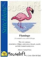 Stickpackung Mouseloft - Flamingo Ø 6,4 cm
