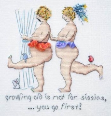 Stickvorlage MarNic Designs - Growing Old Is Not For Sissies