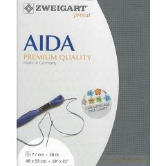 Zweigart Fein-Aida 18ct - Farbe 7107 anthrazit (Precut 48x53 cm)