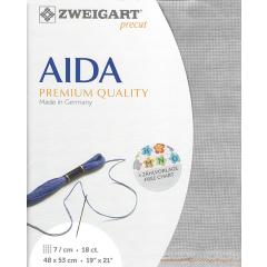 Zweigart Fein-Aida 18ct - Farbe 7729 vintage grau (Precut 48x53 cm)