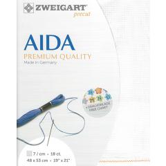 Zweigart Fein-Aida 18ct - Farbe 101 naturweiß (Precut 48x53 cm)