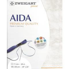 Zweigart Fein-Aida 18ct - Farbe 1079 vintage düne (Precut 48x53 cm)