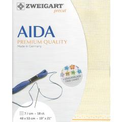 Zweigart Fein-Aida 18ct - Farbe 264 creme (Precut 48x53 cm)