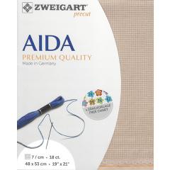 Zweigart Fein-Aida 18ct - Farbe 3021 nougat (Precut 48x53 cm)