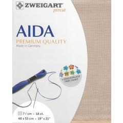 Zweigart Aida Precut 18ct - 48x53 cm Farbe 3021 nougat