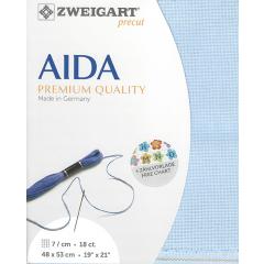 Zweigart Fein-Aida 18ct - Farbe 503 mittelblau (Precut 48x53 cm)