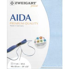 Zweigart Aida Precut 18ct - 48x53 cm Farbe 503 mittelblau