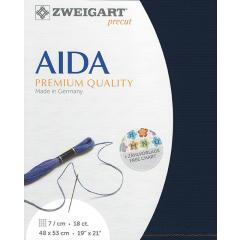 Zweigart Aida Precut 18ct - 48x53 cm Farbe 589 dunkelblau