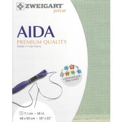 Zweigart Fein-Aida 18ct - Frbe 611 reseda (Precut 48x53 cm)