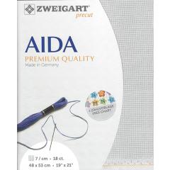 Zweigart Fein-Aida 18ct - Farbe 705 silbergrau (Precut 48x53 cm)