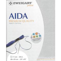 Zweigart Aida Precut 18ct - 48x53 cm Farbe 705 silbergrau