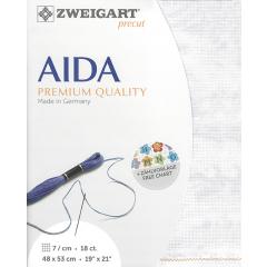 Zweigart Aida Precut 18ct - 48x53 cm Farbe 7139 vintage marmor