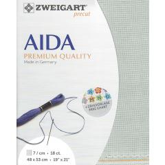 Zweigart Fein-Aida 18ct - Farbe 718 hellgrau (Precut 48x53 cm)
