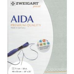 Zweigart Aida Precut 18ct - 48x53 cm Farbe 718 hellgrau