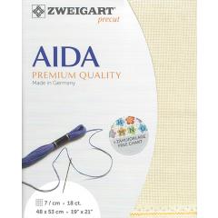 Zweigart Aida Precut 18ct - 48x53 cm Farbe 770 platin