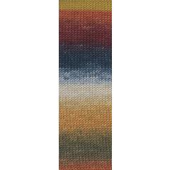Merino 120 Dégradé Lang Yarns - blau-orange-ziegel
