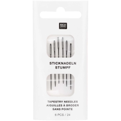 Sticknadeln Stärke 24 ohne Spitze nickelfrei - 6 Stück - Rico Design
