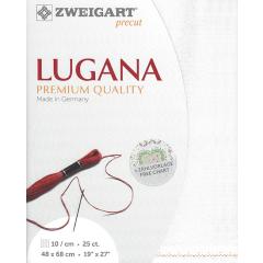 Zweigart Lugana 25ct - Farbe 100 weiß (Precut 48x68 cm)
