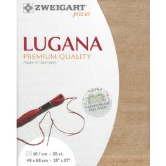 Zweigart Lugana 25ct - Farbe 3009 vintage milchkaffee (Precut 48x68 cm)