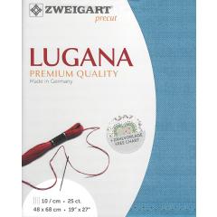 Zweigart Lugana 25ct - Farbe 5116 mittelblau (Precut 48x68 cm)