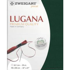 Zweigart Lugana 25ct - Farbe 647 weihnachtsgrün (Precut 48x68 cm)