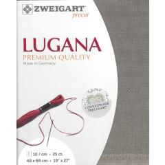 Zweigart Lugana Precut 25ct - 48x68 cm Farbe 7025 granit