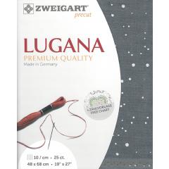 Zweigart Lugana Precut 25ct - 48x68 cm Farbe 7419 Splash basalt