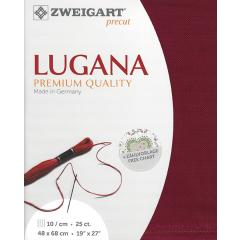 Zweigart Lugana Precut 25ct - 48x68 cm Farbe 906 dunkelrot