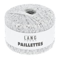 Lang Yarns Paillettes - Pailettengarn - weiss silber (0001)