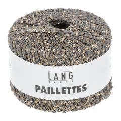 Lang Yarns Paillettes - Pailettengarn - grau gold (0003)